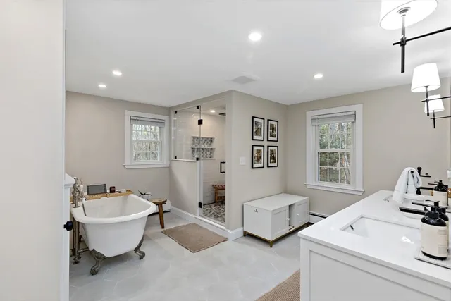 a living room with furniture and a couch