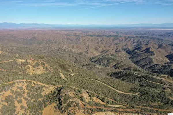 a view of a room with a mountain