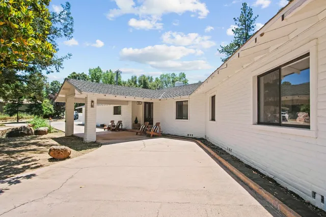 a view of a house with a patio