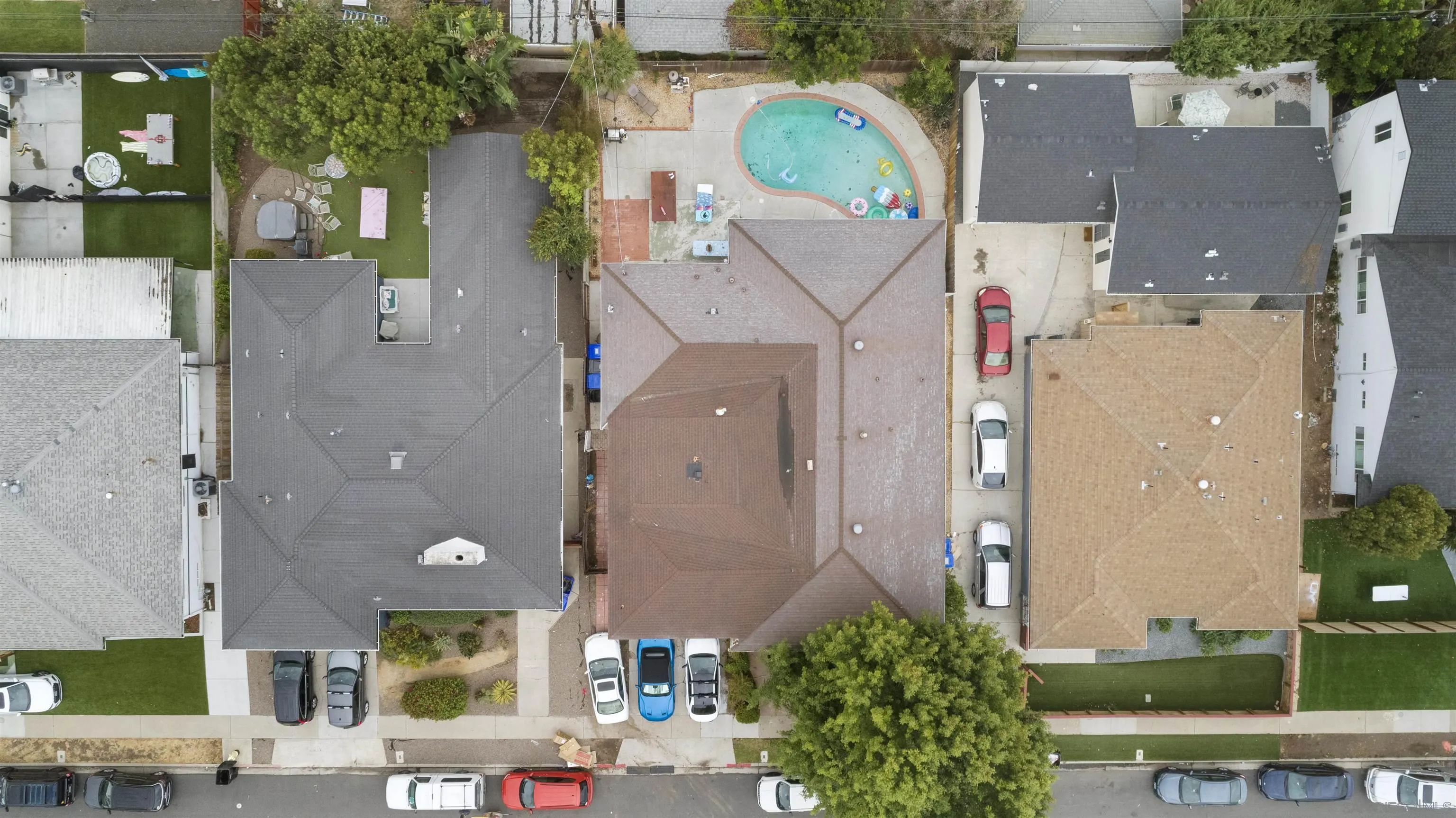 5555 Mary Ln Drive San Diego, CA 92115 - Photo 3 of 39 an aerial view of residential houses with outdoor space and parking
