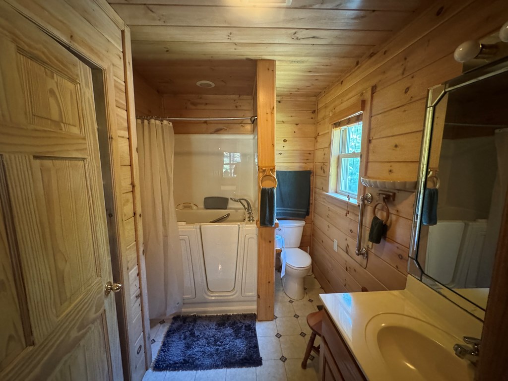 33 Big Tree Road Suches, GA 30572 - Photo 16 of 25 a bathroom with a sink a toilet and shower