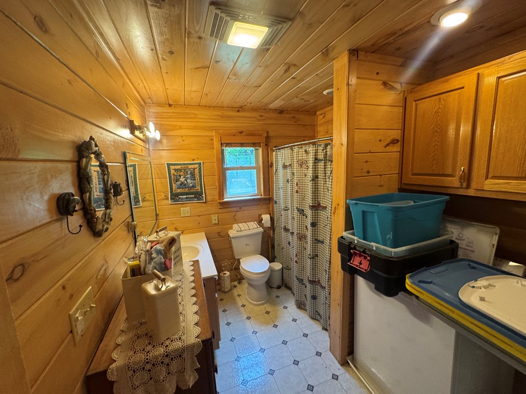 33 Big Tree Road Suches, GA 30572 - Photo 19 of 25 a bathroom with a toilet sink and mirror