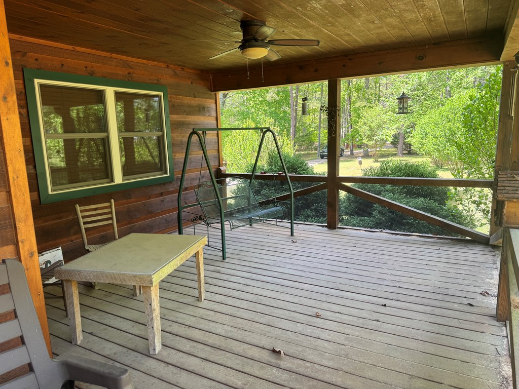 33 Big Tree Road Suches, GA 30572 - Photo 20 of 25 a view of deck with flat screen tv