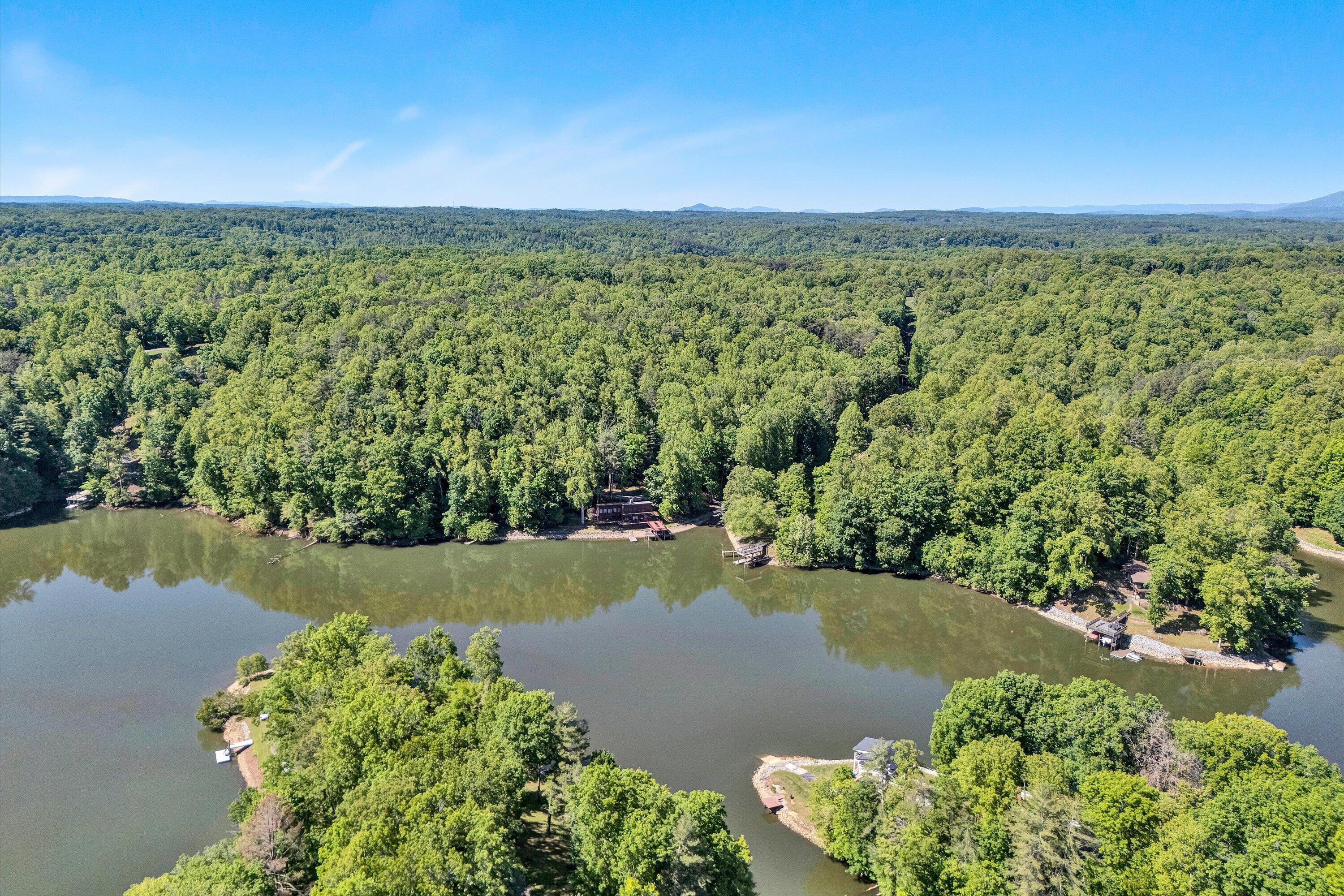 1805 Carroll Road Goodview, VA 24095 - Photo 60 of 61 a view of a lake with a mountain in the background