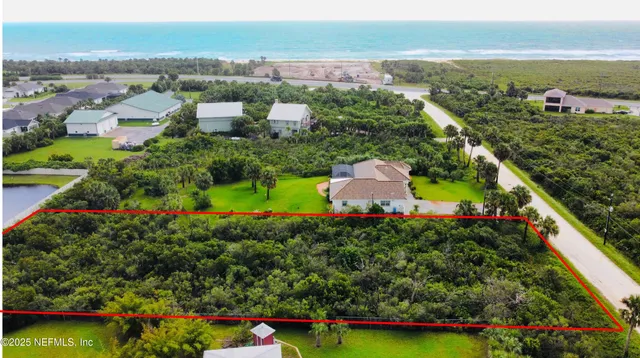 an aerial view of multiple house