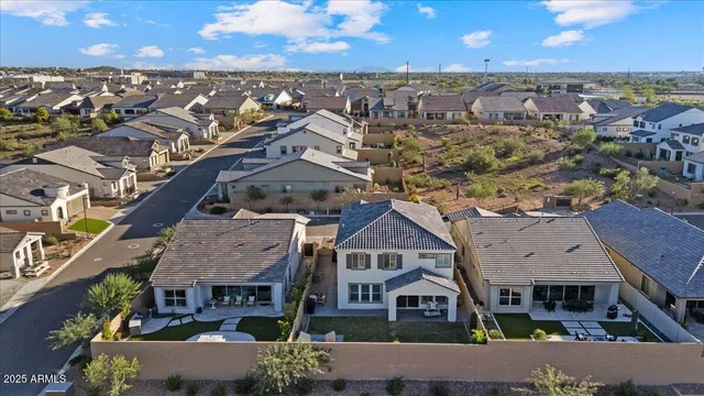 an aerial view of multiple houses