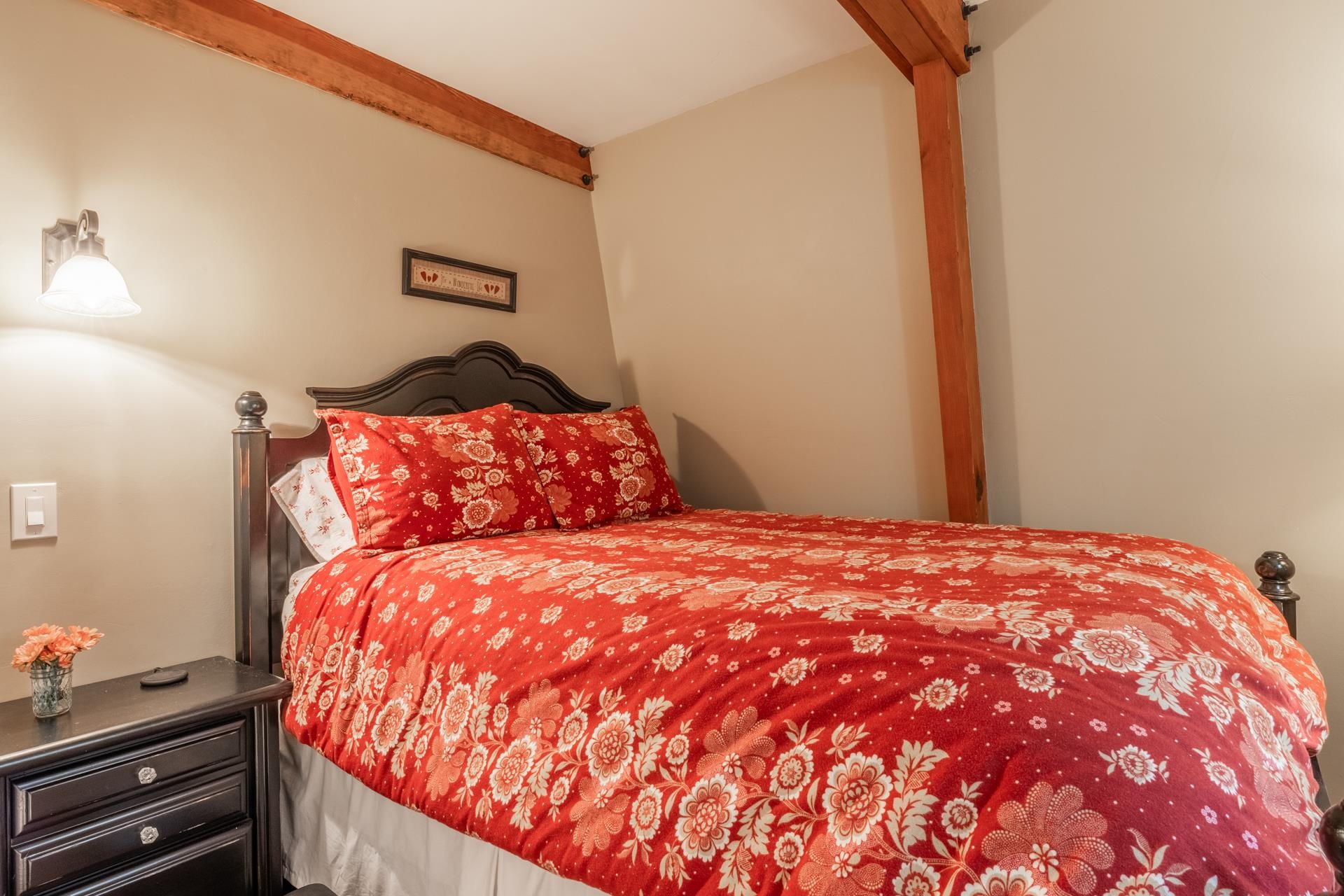 349 Davison Road Mammoth Lakes, CA 93546 - Photo 24 of 43 Bedroom featuring beamed ceiling