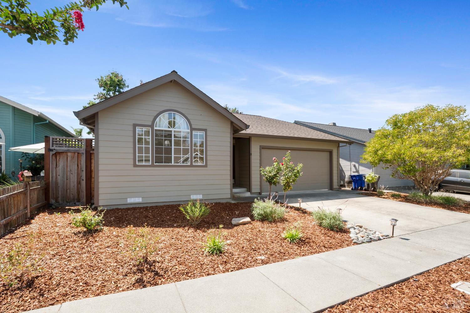 37 Sage Way Napa, CA 94559 - Photo 1 of 1 a front view of a house with garden