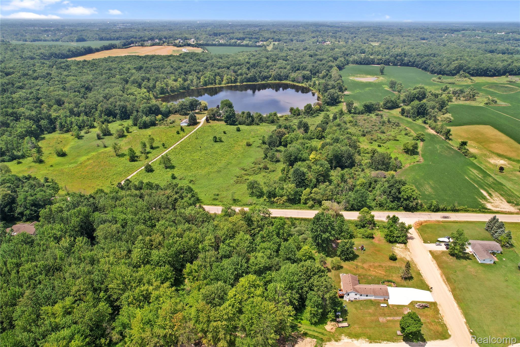 6050 Brophy Road Howell, MI 48855 - Photo 24 of 27 Expansive land offering a large pond, extensive tree coverage, open fields, and proximity to paved road access
