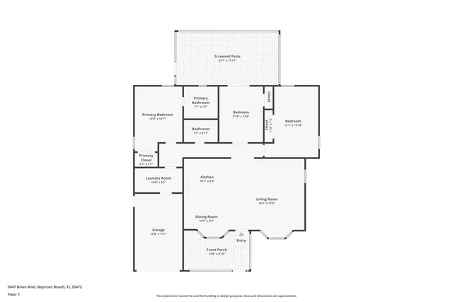 $3,200 | 5047 Brian Boulevard, Boynton Beach, FL 33472