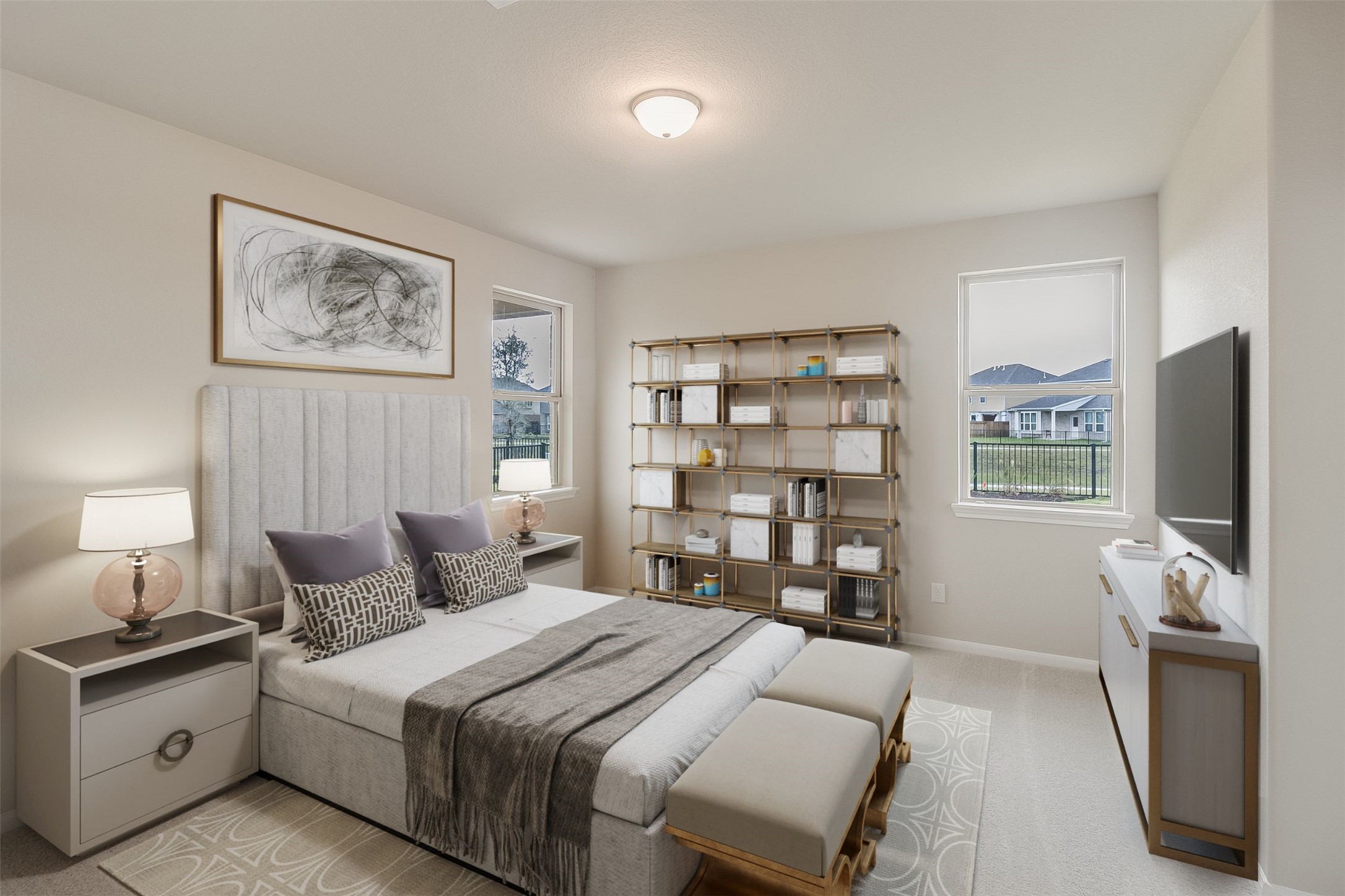 308 Redbud Rdg Drive Brookshire, TX 77423 - Photo 6 of 12 a bedroom with a large bed and a flat screen tv