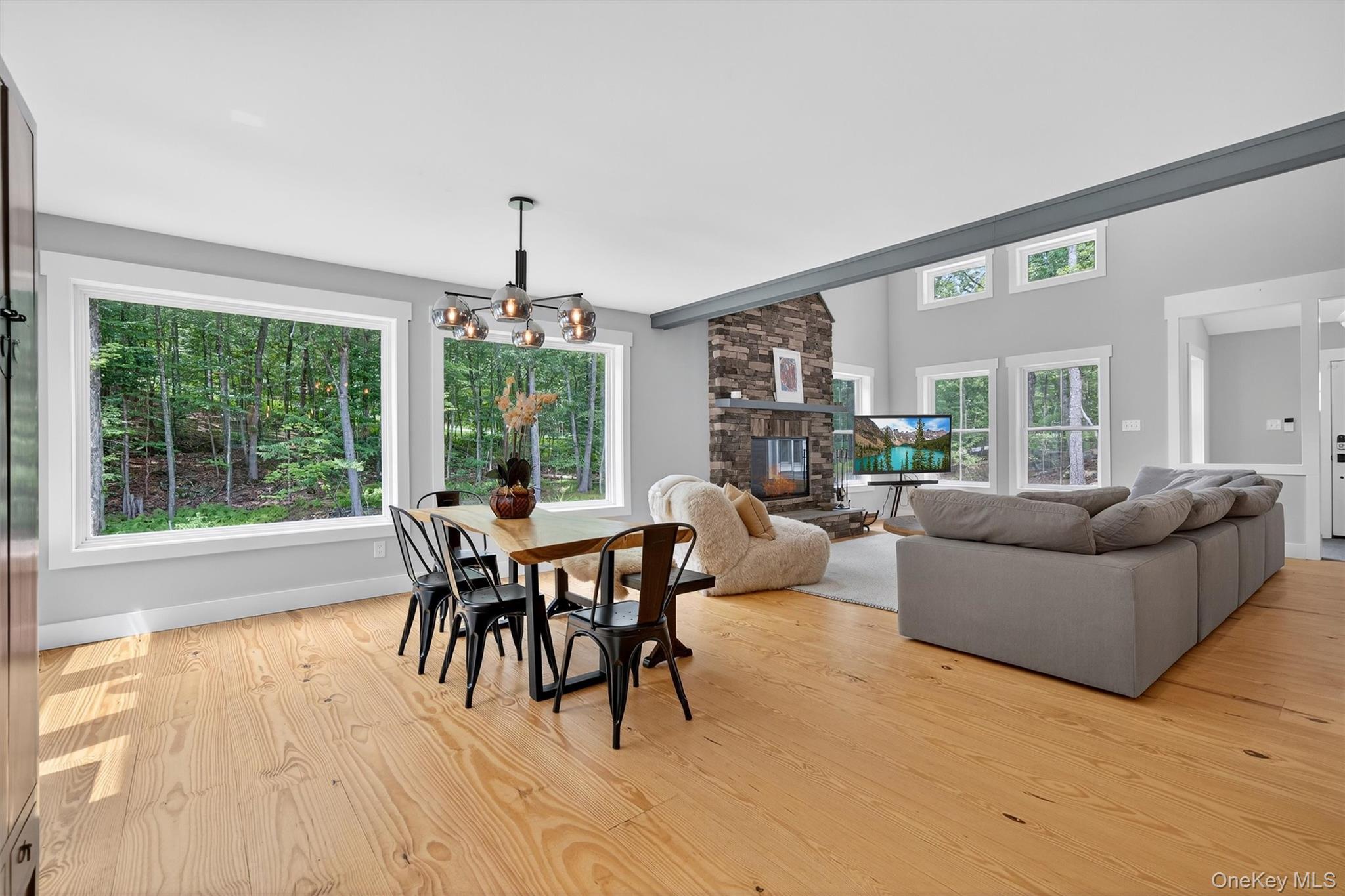 107 Maple Lane Narrowsburg, NY 12764 - Photo 13 of 49 a living room with furniture and a large window