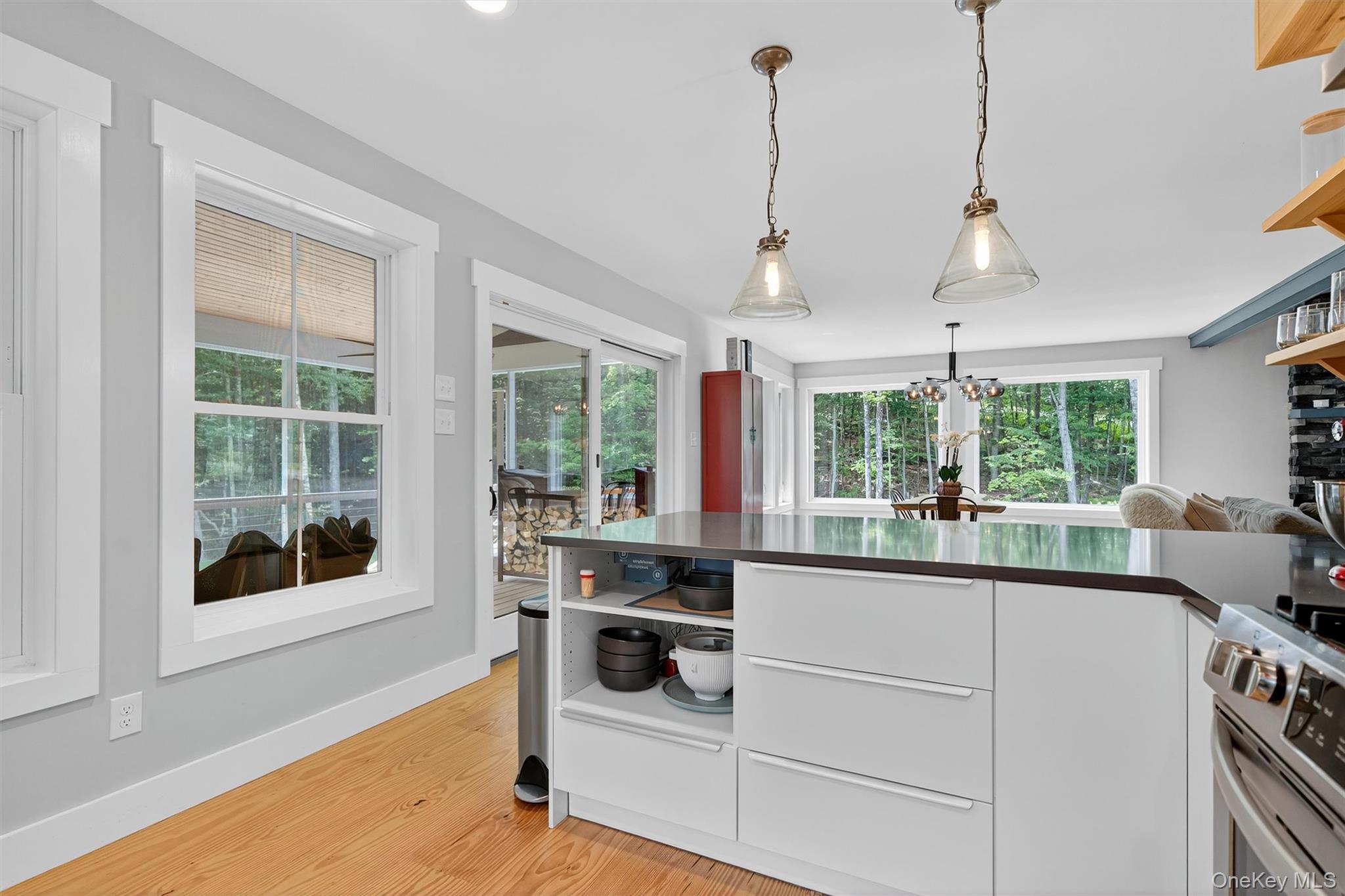 107 Maple Lane Narrowsburg, NY 12764 - Photo 18 of 49 a kitchen that has a lot of furniture and a wooden floor
