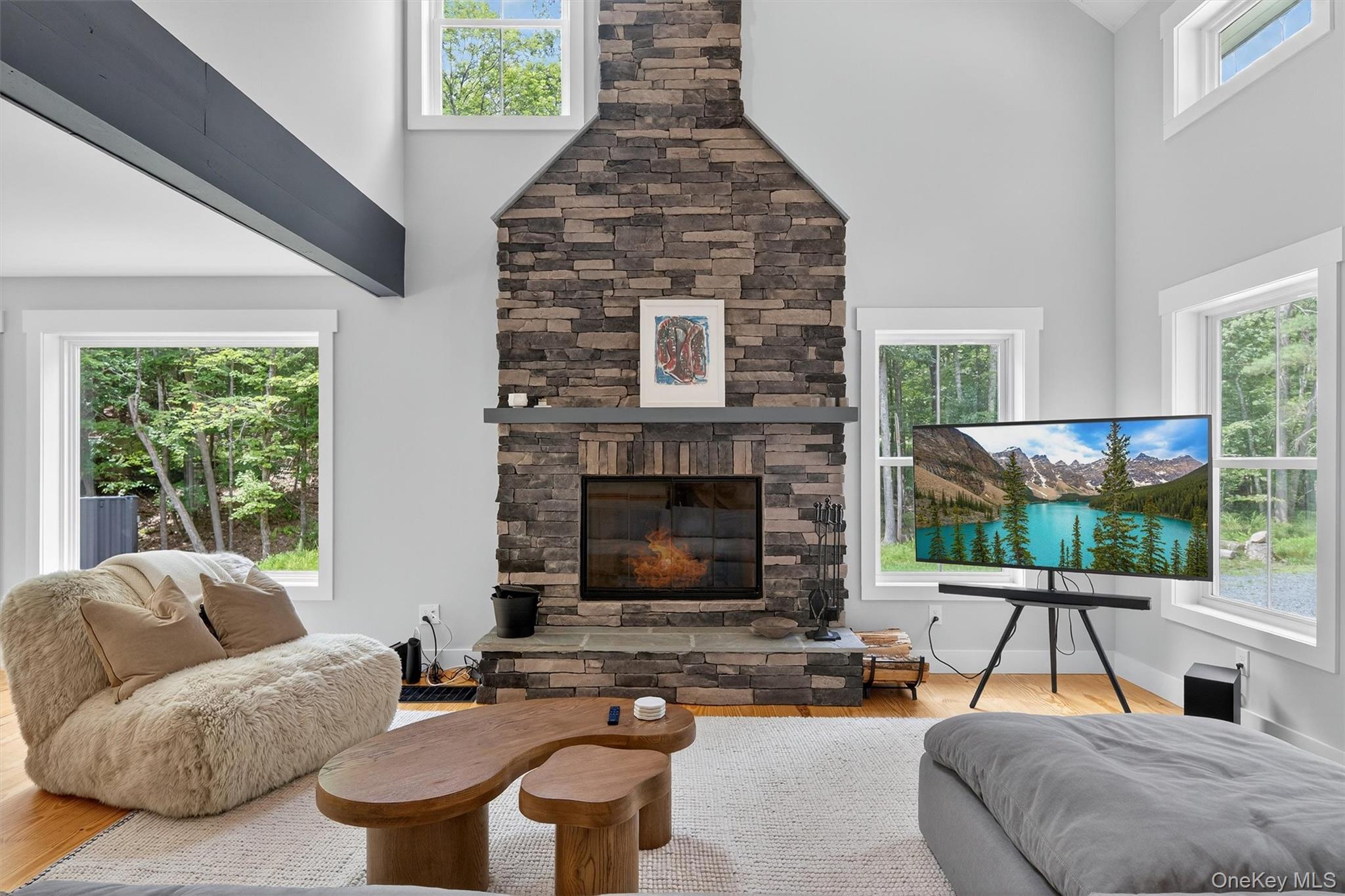 107 Maple Lane Narrowsburg, NY 12764 - Photo 6 of 49 a living room with furniture and a fireplace