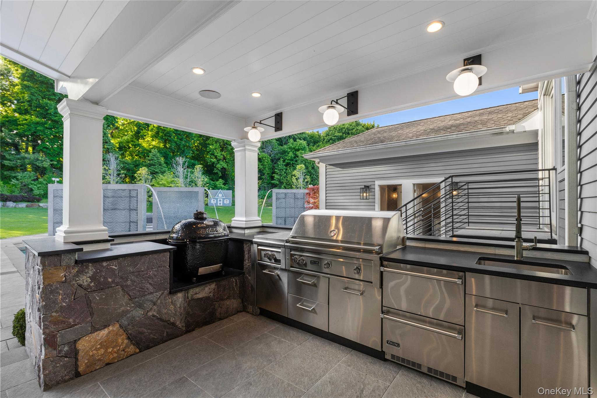 23 Pheasant Drive Rye, NY 10580 - Photo 27 of 35 State-of-the-Art outdoor kitchen with ice maker, dishwasher and fridge