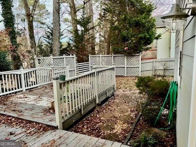 a view of a wrought iron fences in front of house