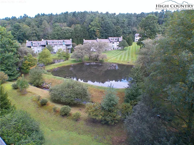 a view of a town with trees
