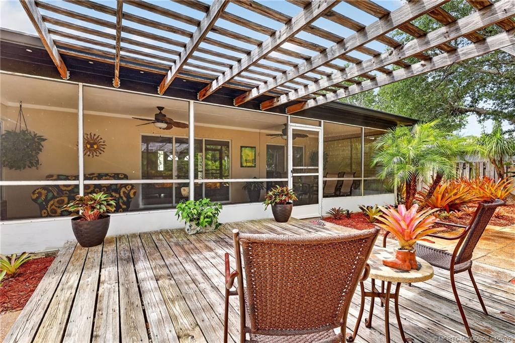 330 Southwest Winnachee Drive Stuart, FL 34994 - Photo 34 of 49 Deck with Pergola.