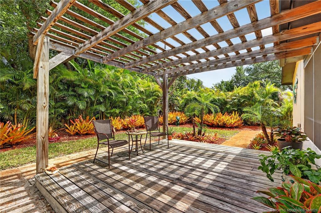 330 Southwest Winnachee Drive Stuart, FL 34994 - Photo 36 of 49 deck with Pergola.