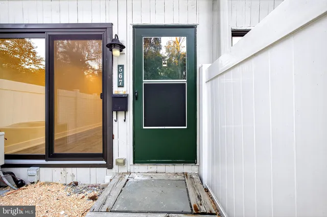 a view of a door front of a house