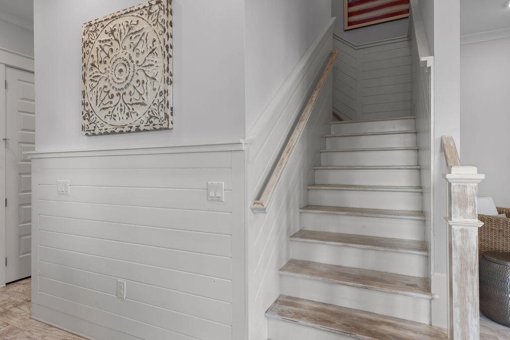 10 York Ln Inlet Beach, Unit B Inlet Beach, FL 32461 - Photo 20 of 46 a view of staircase with white walls
