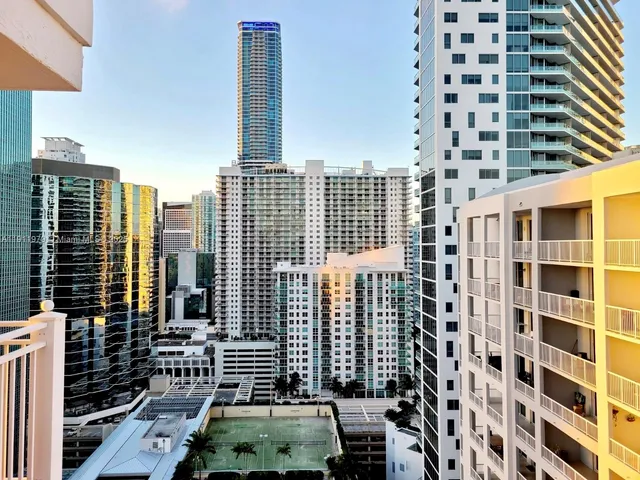 a view of a tall building