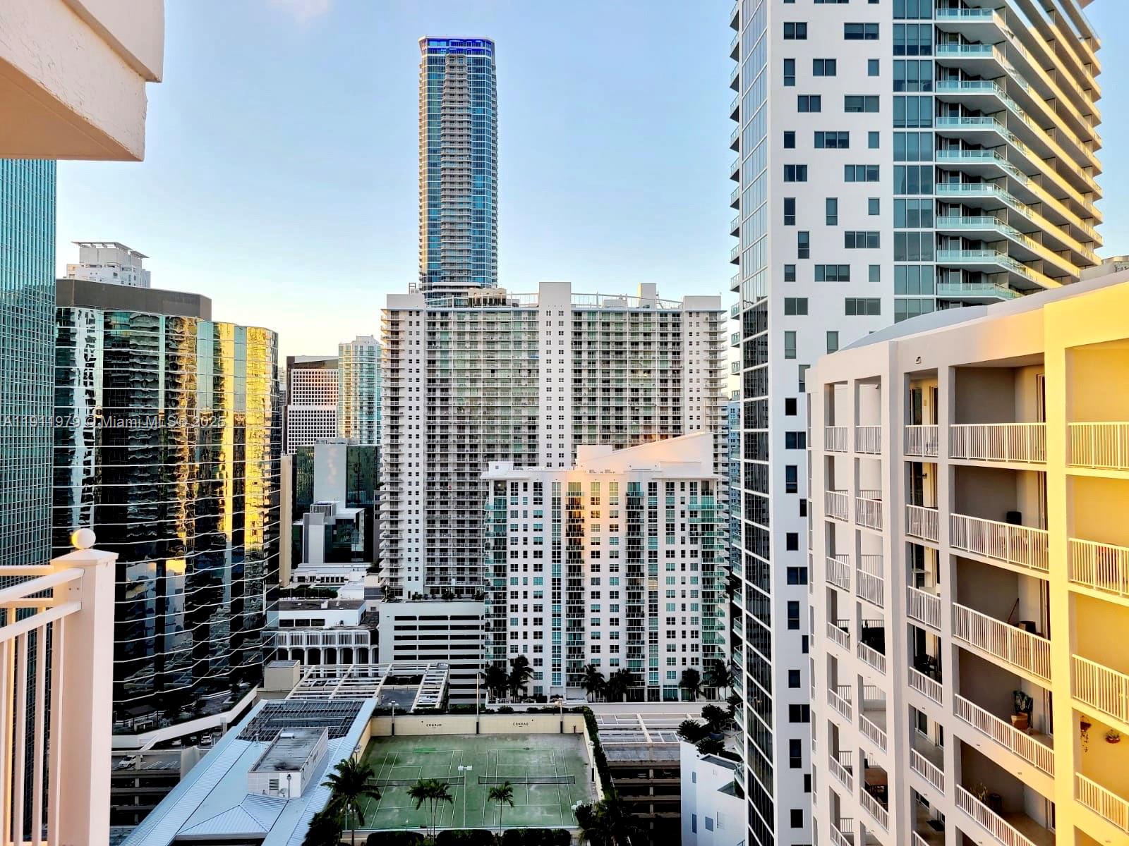 a view of a tall building