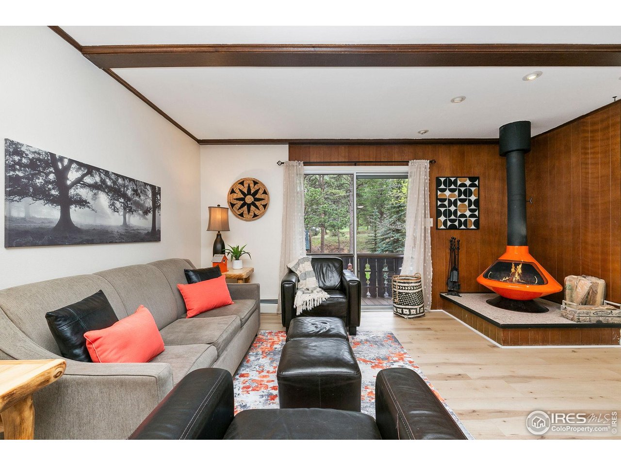 2760 Fall River Road, Unit 228 Estes Park, CO 80517 - Photo 4 of 37 Modern wood burning fireplace!