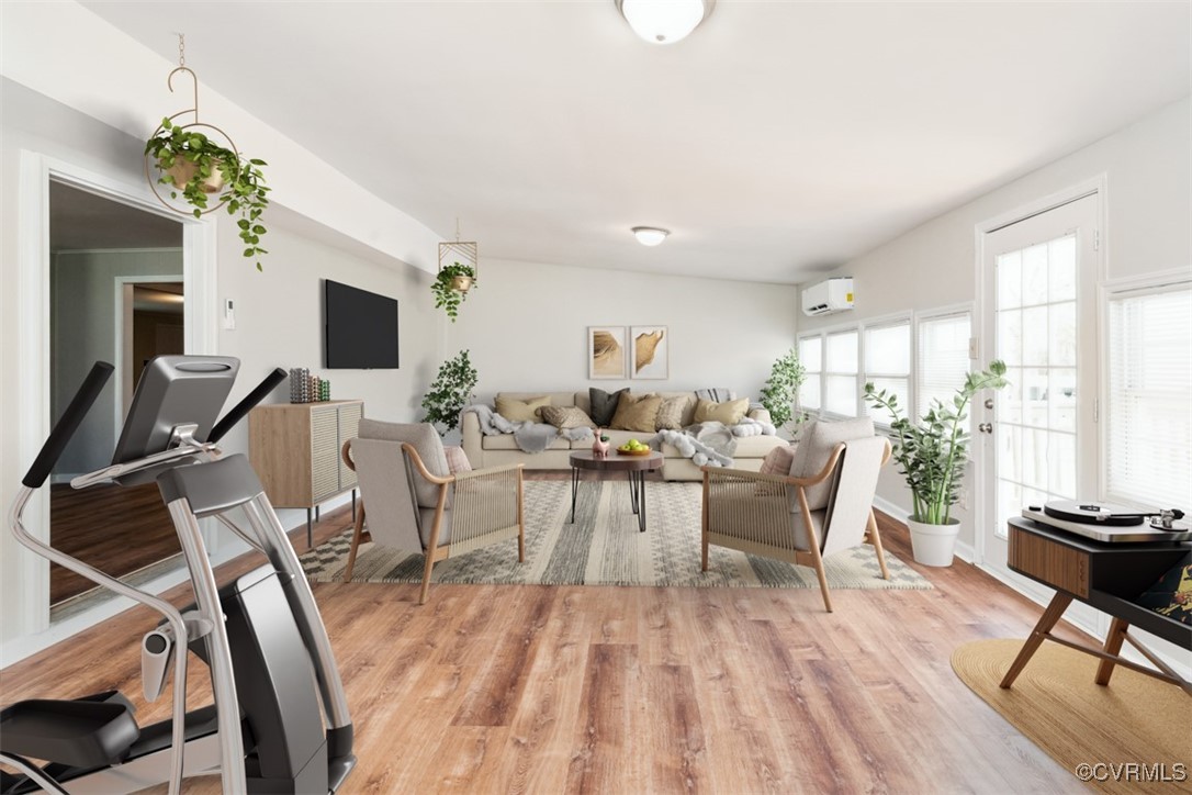 932 Eastern View Road St. Stephens Church, VA 23148 - Photo 2 of 17 a living room with furniture a fireplace and a flat screen tv