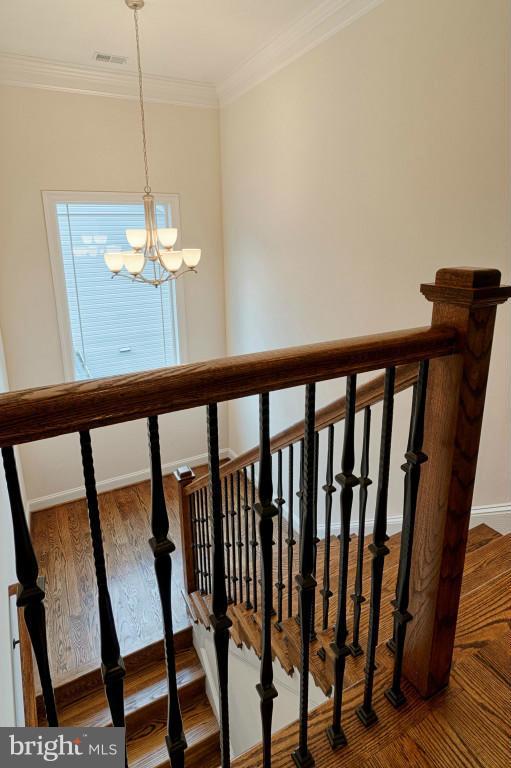 1930 Griffith Road Falls Church, VA 22043 - Photo 14 of 30 Hardwood stairs with wrought iron balusters