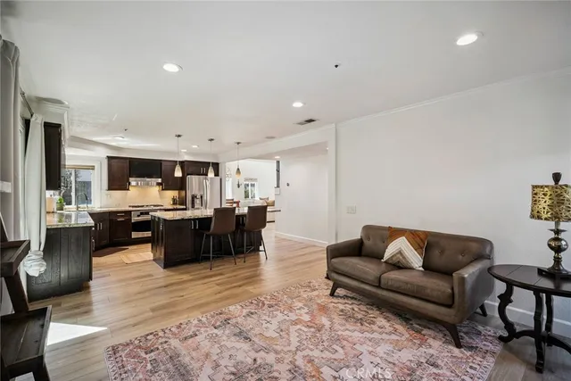 a living room with furniture and a couch