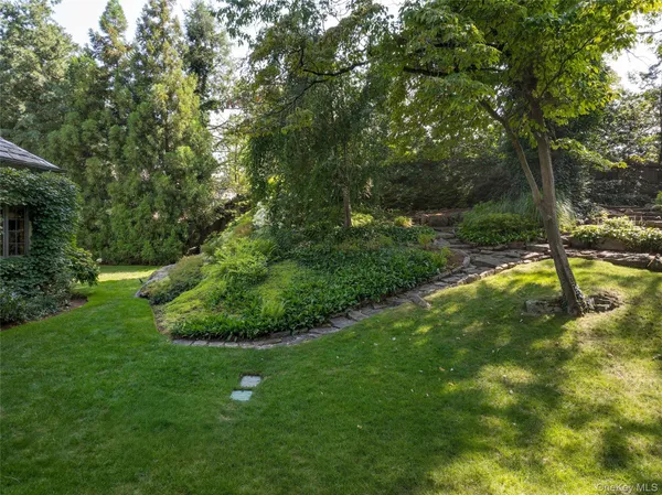 a view of a garden