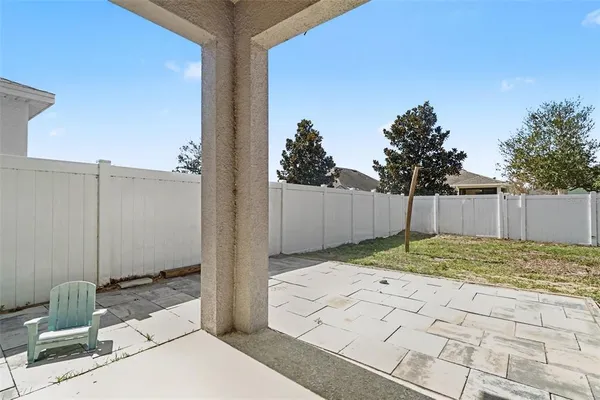 a backyard of a house