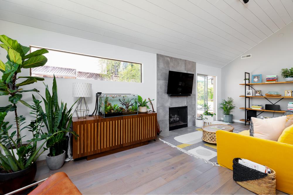 220 Aptos Beach Drive Aptos, CA 95003 - Photo 2 of 21 a living room with furniture fireplace and potted plant