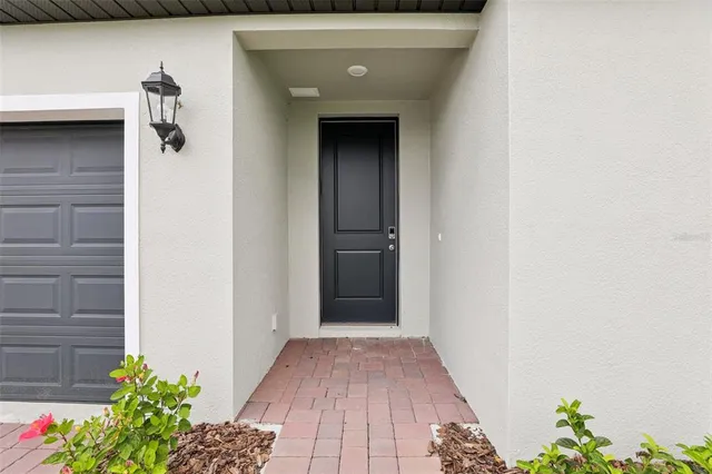 a house view with a garden space