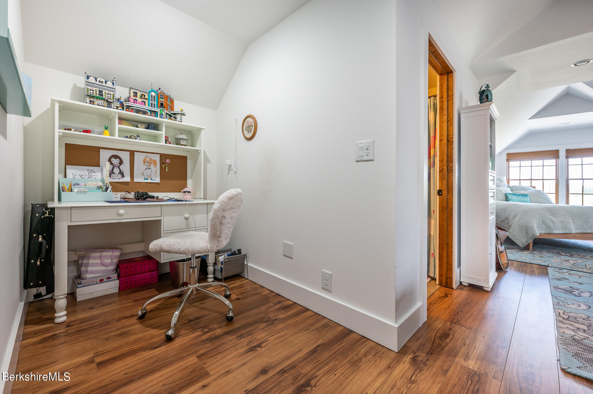 8 Castle Hill Road Stockbridge, MA 01262 - Photo 35 of 46 a view of a workspace with wooden floor and furniture