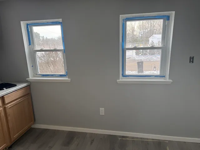 an empty room with a window