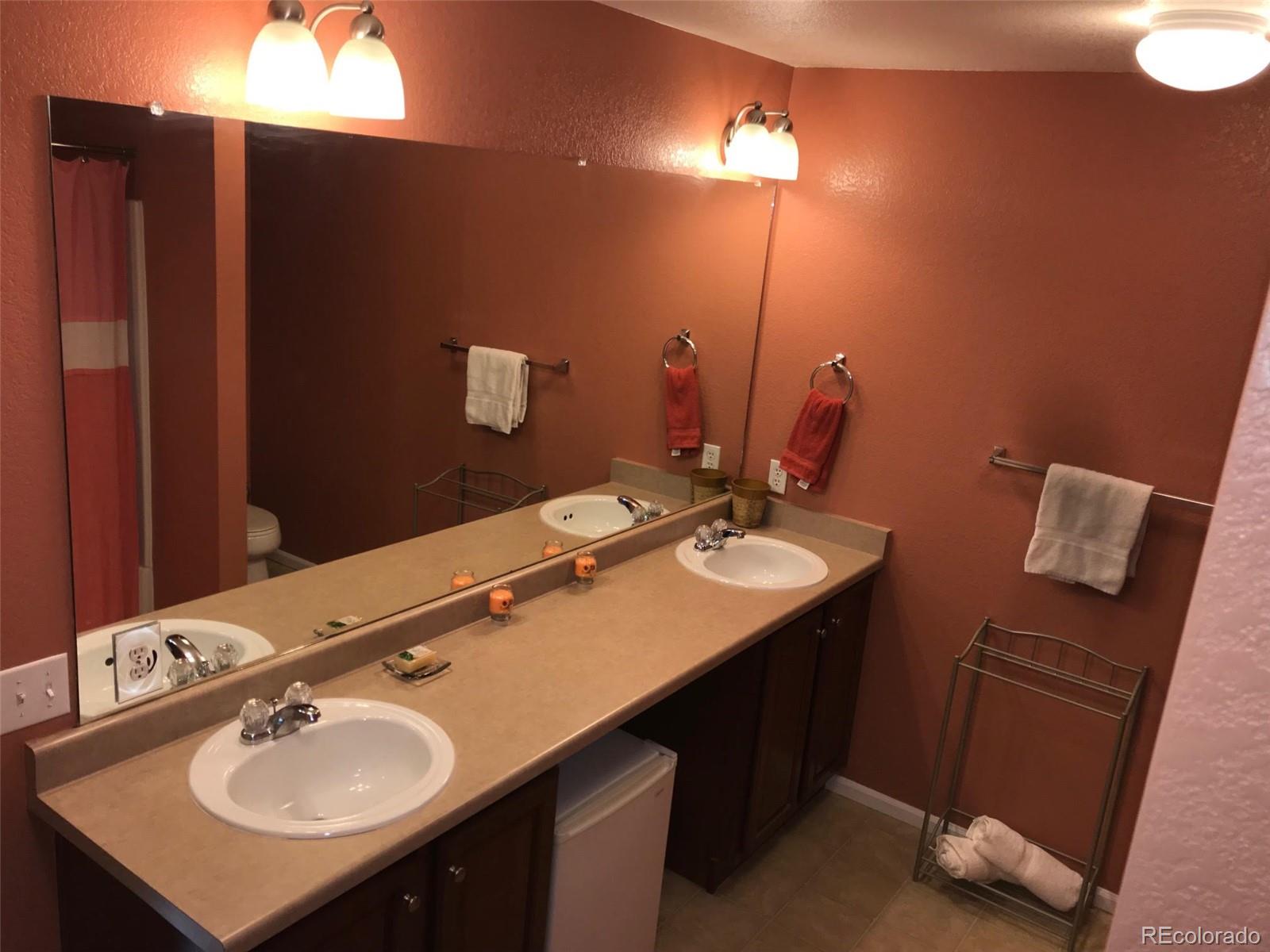 5556 Flanders Way Denver, CO 80249 - Photo 22 of 23 a bathroom with a sink and a mirror