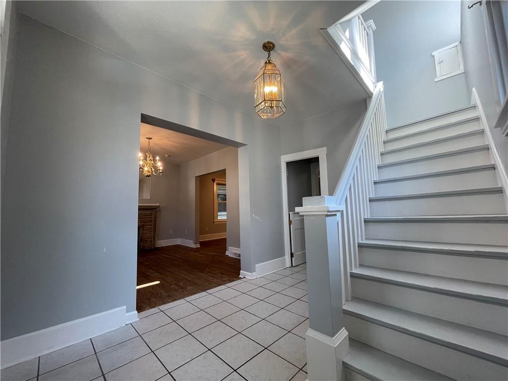 519 North Monroe Street Butler, PA 16001 - Photo 4 of 32 a view of entryway with livingroom and stairs