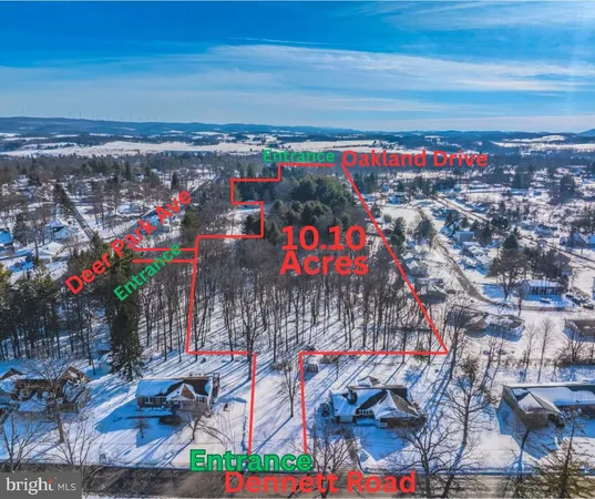 an aerial view of multiple house