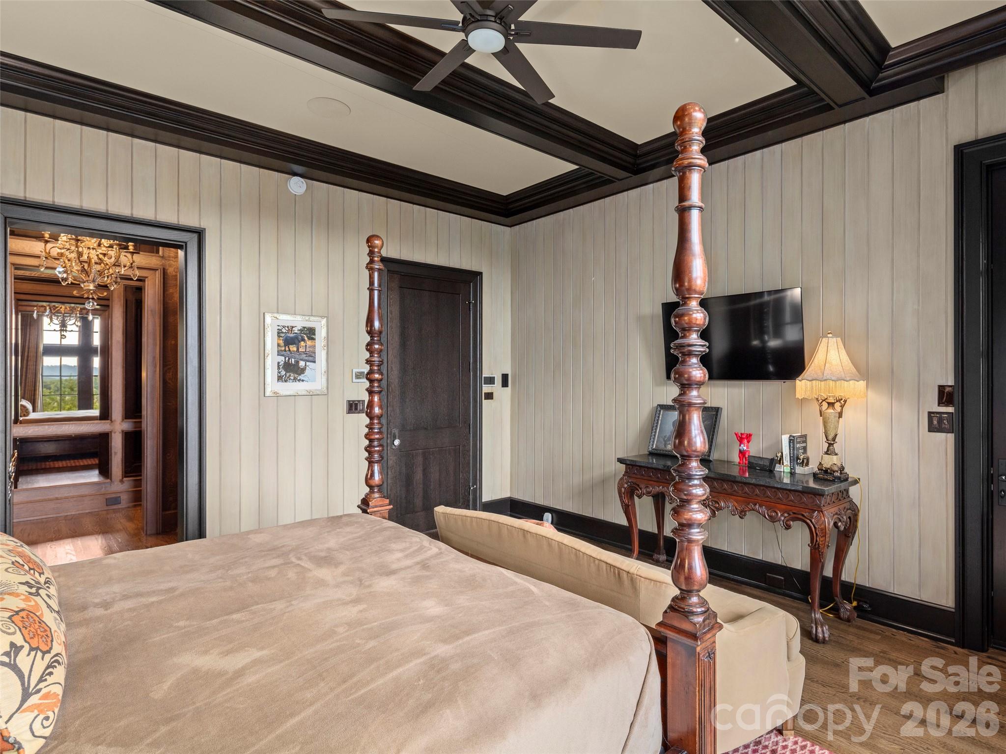 1929 Tree View Trail Arden, NC 28704 - Photo 26 of 48 a bedroom with a bed and a flat screen tv