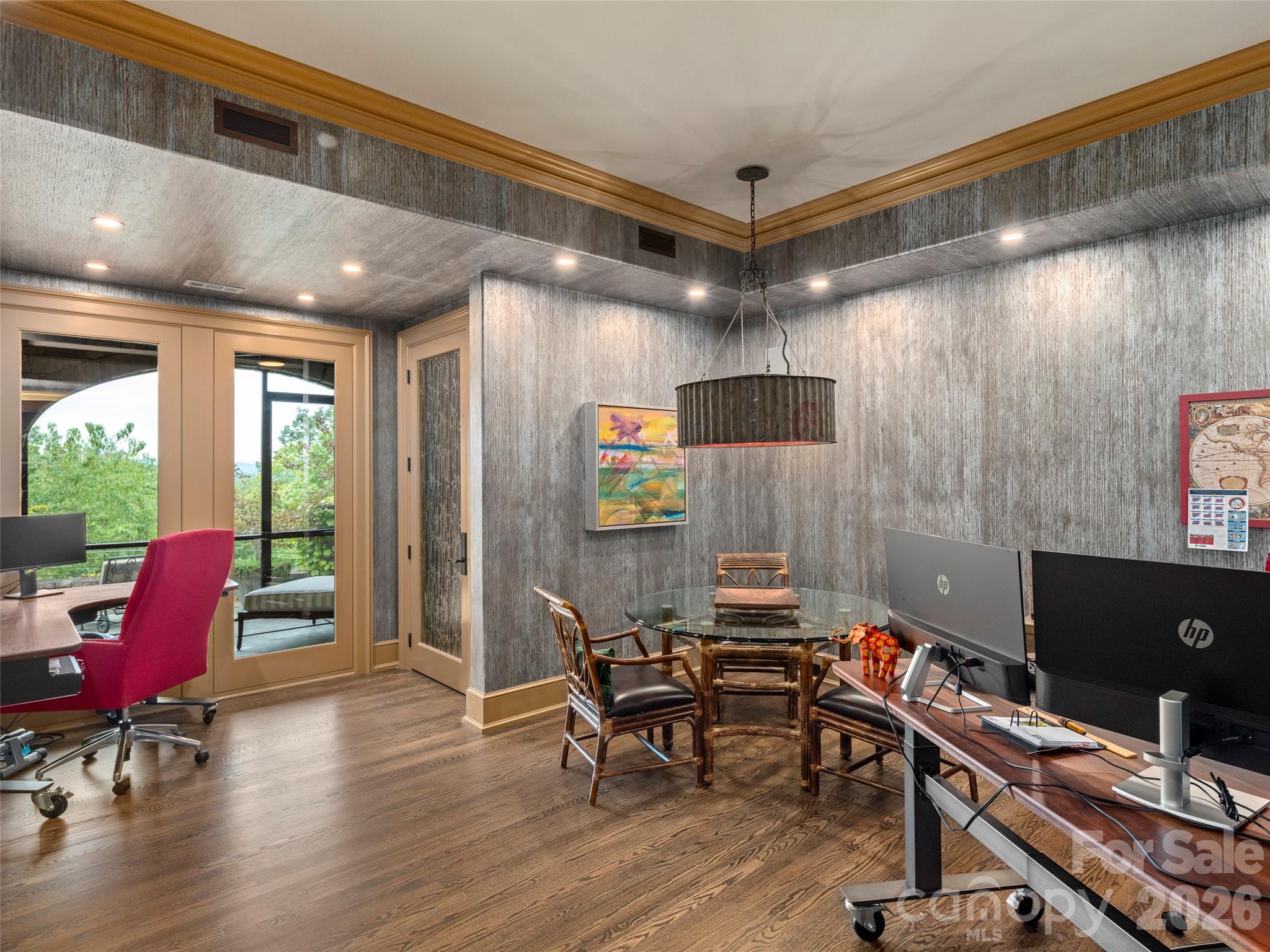 1929 Tree View Trail Arden, NC 28704 - Photo 37 of 48 a workspace with furniture hardwood and a window