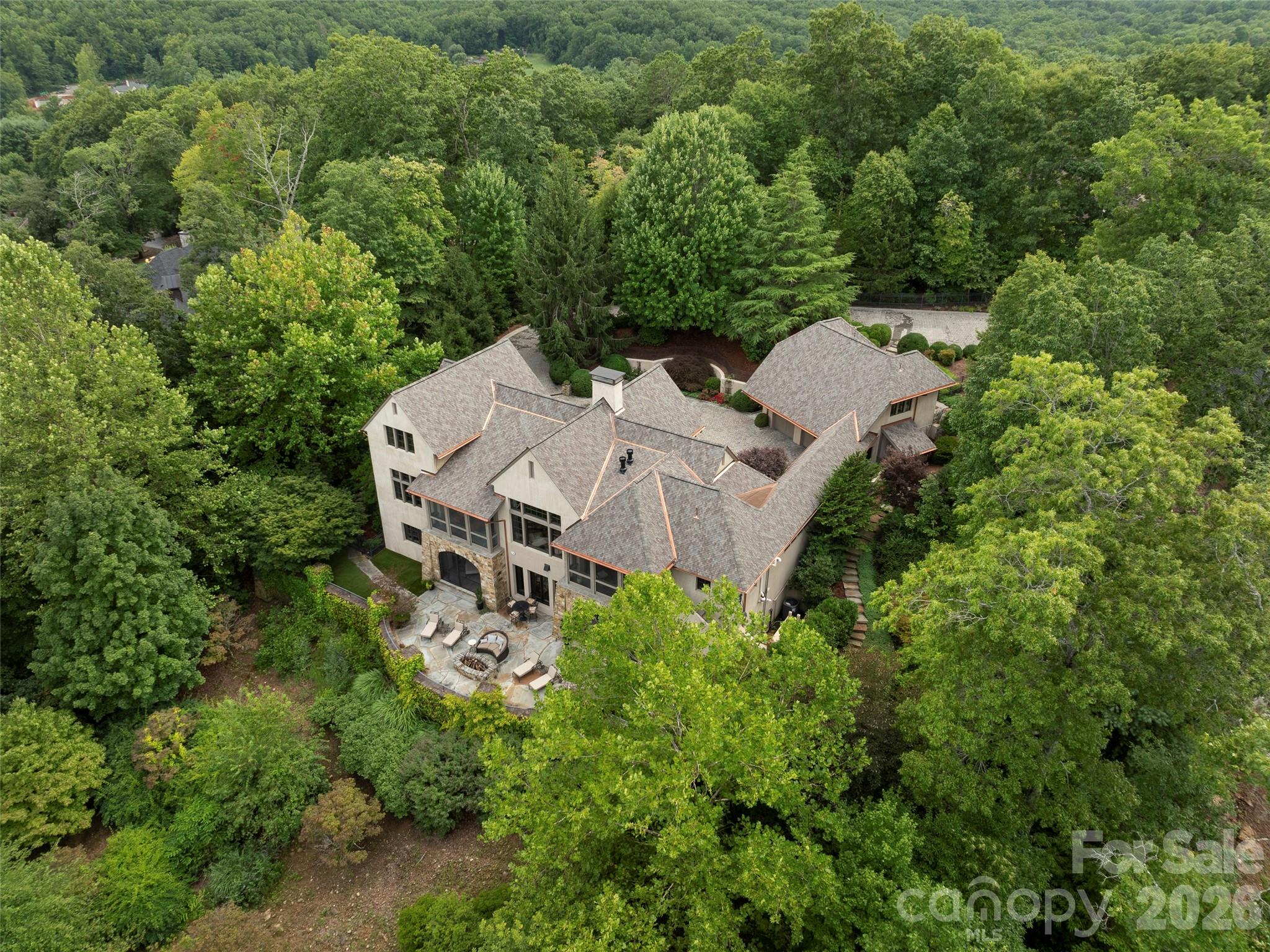 1929 Tree View Trail Arden, NC 28704 - Photo 47 of 48 an aerial view of a house with yard and outdoor seating