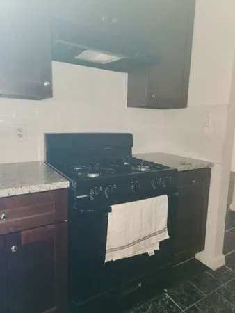 a view of wooden cabinets