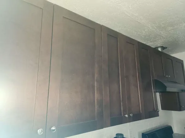 a close view of wooden cabinets