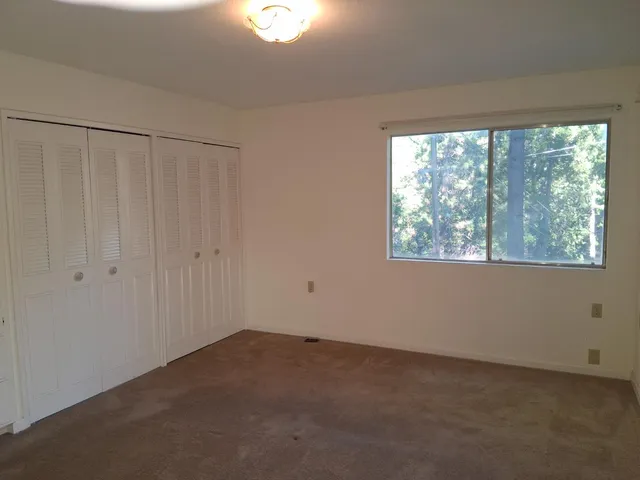 an empty room with a window