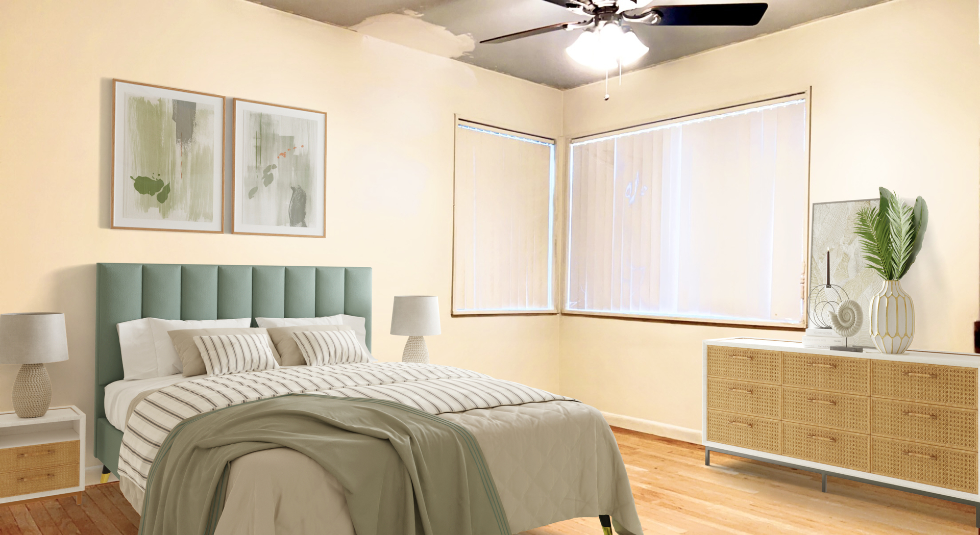 641 North Wright Street Naperville, IL 60563 - Photo 15 of 25 a bedroom with a bed and a chandelier