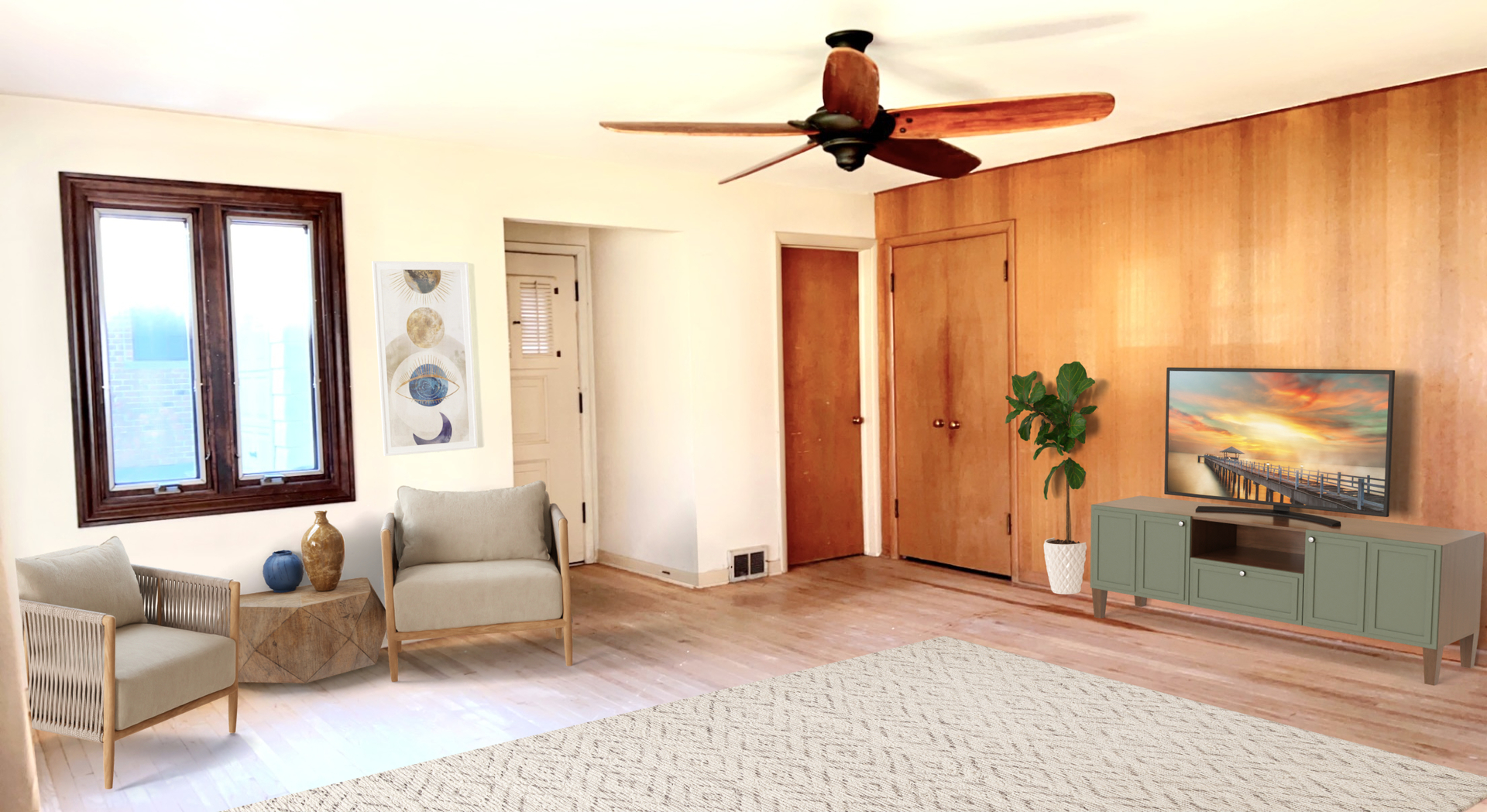 641 North Wright Street Naperville, IL 60563 - Photo 7 of 25 a living room with furniture and a flat screen tv