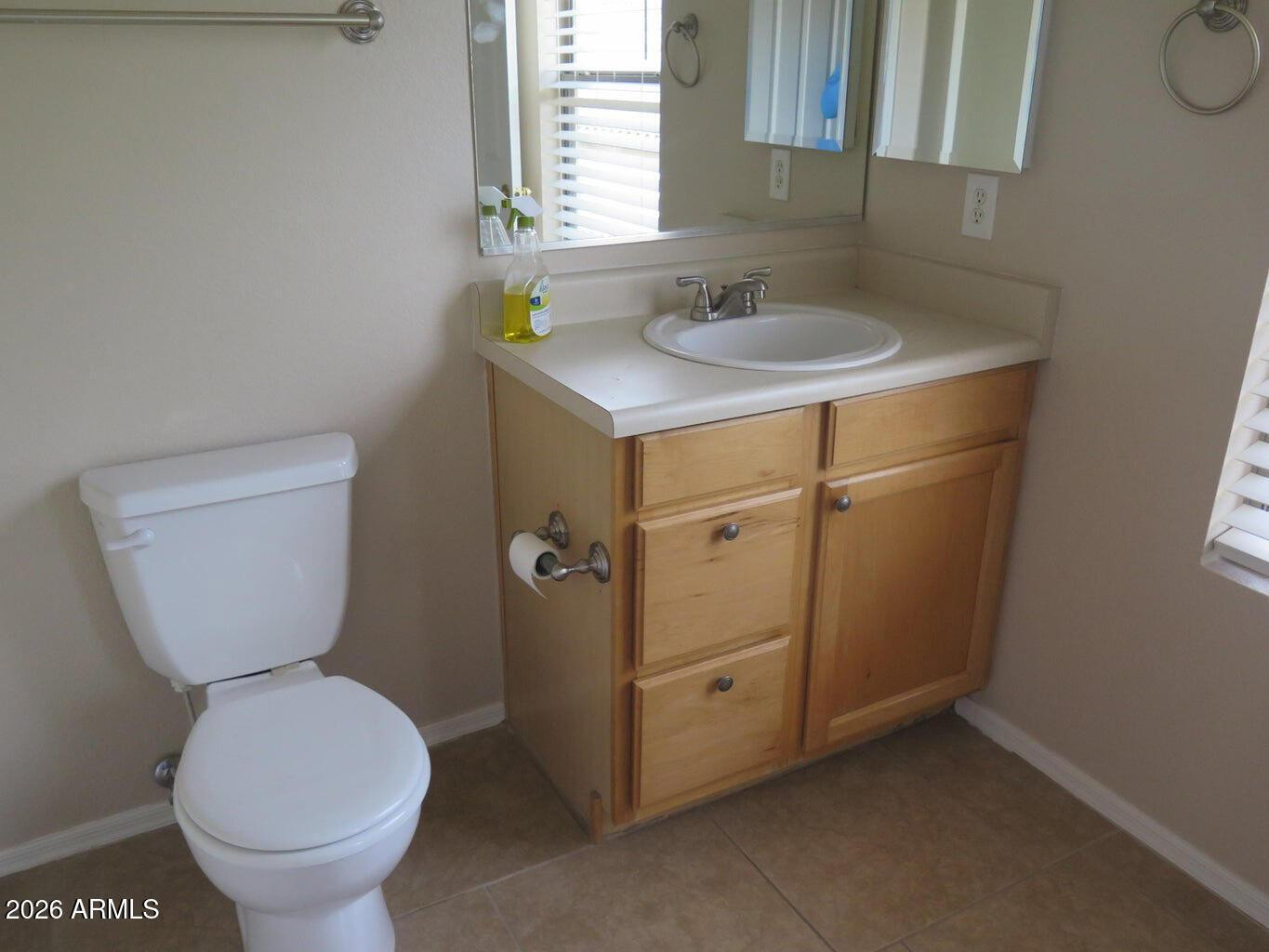 3331 South Chaparral Road Apache Junction, AZ 85119 - Photo 20 of 24 a bathroom with a toilet sink and mirror