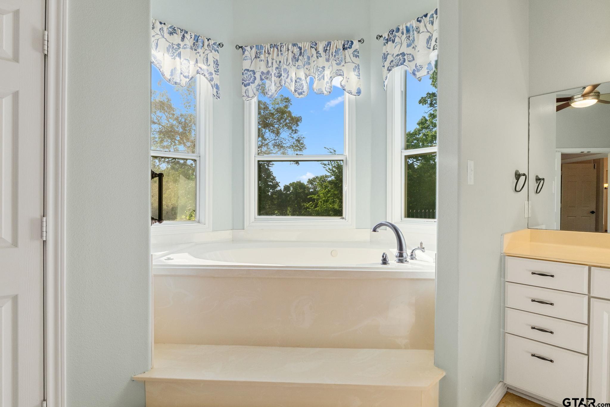 7031 Ridge Pl Circle Tyler, TX 75703 - Photo 13 of 27 a bathroom with bathtub and window